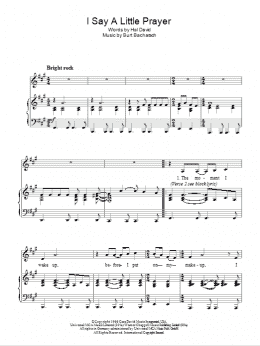 page one of I Say A Little Prayer (Piano & Vocal)