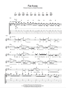 page one of Far Away (Guitar Tab)