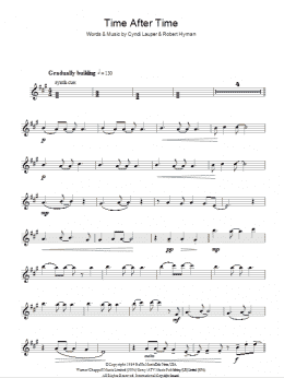 page one of Time After Time (Lead Sheet / Fake Book)