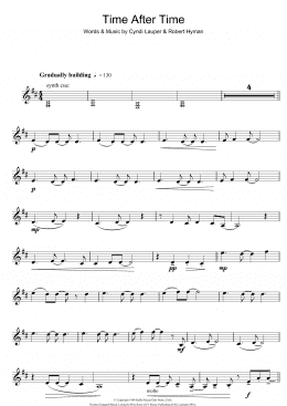 page one of Time After Time (Clarinet Solo)