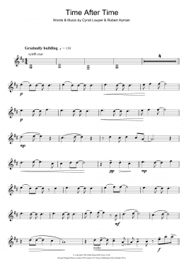 page one of Time After Time (Tenor Sax Solo)