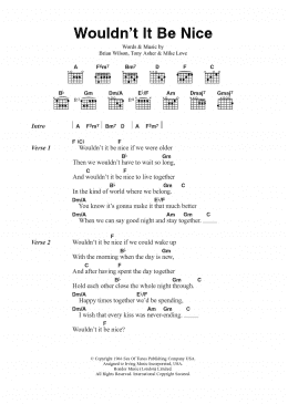 page one of Wouldn't It Be Nice (Guitar Chords/Lyrics)