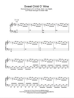 page one of Sweet Child O' Mine (Piano, Vocal & Guitar Chords)