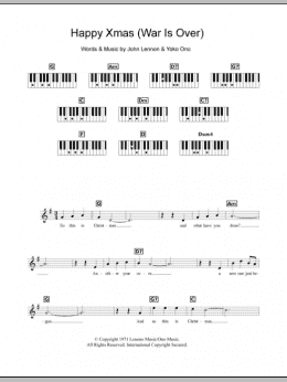 page one of Happy Xmas (War Is Over) (Piano Chords/Lyrics)