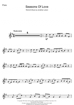 page one of Seasons Of Love (from Rent) (Flute Solo)