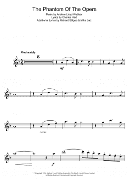 page one of The Phantom Of The Opera (Flute Solo)