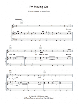 page one of I'm Moving On (Piano, Vocal & Guitar Chords)