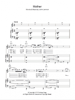 page one of Mother (Piano, Vocal & Guitar Chords)