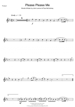 page one of Please Please Me (Trumpet Solo)