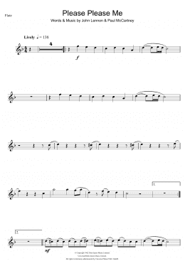 page one of Please Please Me (Flute Solo)