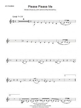 page one of Please Please Me (Lead Sheet / Fake Book)