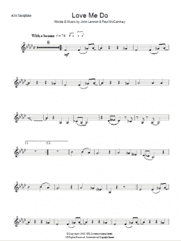 page one of Love Me Do (Lead Sheet / Fake Book)