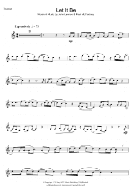 page one of Let It Be (Trumpet Solo)