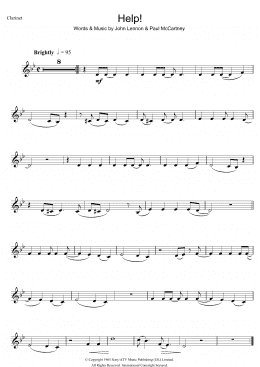 page one of Help! (Clarinet Solo)