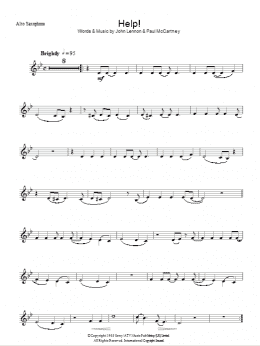 page one of Help! (Alto Sax Solo)