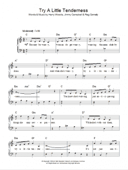 page one of Try A Little Tenderness (Easy Piano)