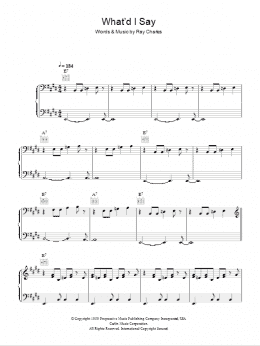 page one of What'd I Say (Piano, Vocal & Guitar Chords)