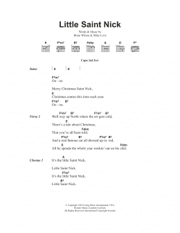 page one of Little Saint Nick (Guitar Chords/Lyrics)