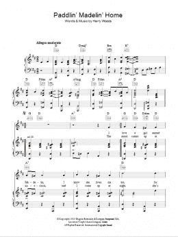 page one of Paddlin' Madelin' Home (Piano, Vocal & Guitar Chords)