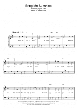 page one of Bring Me Sunshine (Easy Piano)