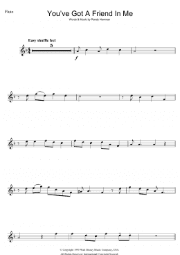 page one of You've Got A Friend In Me (from Toy Story) (Flute Solo)