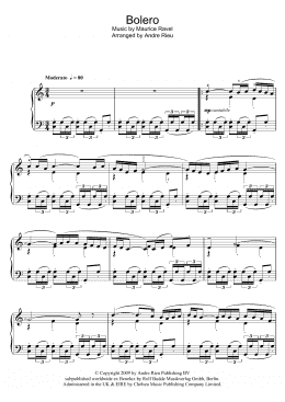 page one of Bolero (Piano Solo)