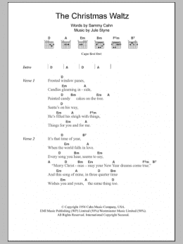 page one of The Christmas Waltz (Guitar Chords/Lyrics)