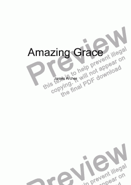 page one of Amazing Grace