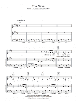 page one of The Cave (Piano, Vocal & Guitar Chords)