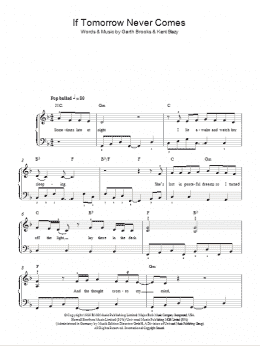 page one of If Tomorrow Never Comes (Easy Piano)