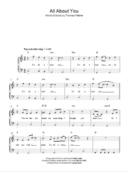 page one of All About You (Easy Piano)