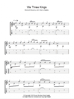 page one of We Three Kings Of Orient Are (Guitar Tab)