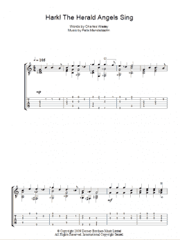 page one of Hark! The Herald Angels Sing (Guitar Tab)