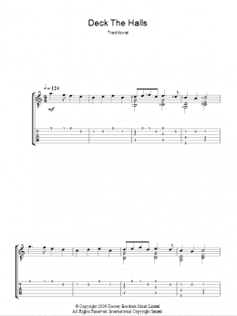 page one of Deck The Halls (Guitar Tab)