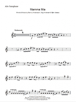 page one of Mamma Mia (Alto Sax Solo)