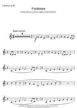 page one of Footloose (Clarinet Solo)