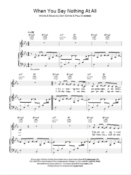 page one of When You Say Nothing At All (Piano, Vocal & Guitar Chords)