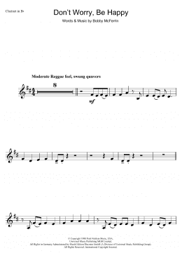 page one of Don't Worry, Be Happy (Clarinet Solo)