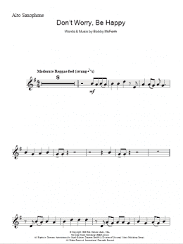 page one of Don't Worry, Be Happy (Alto Sax Solo)