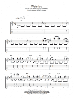 page one of Waterloo (Easy Guitar Tab)