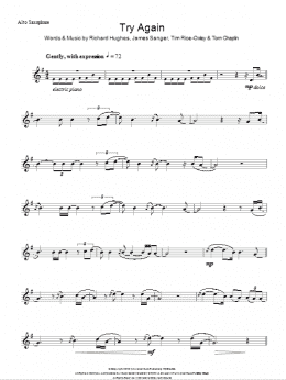 page one of Try Again (Lead Sheet / Fake Book)