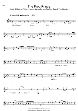 page one of The Frog Prince (Flute Solo)