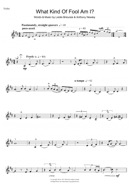 page one of What Kind Of Fool Am I (Violin Solo)