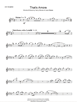 page one of That's Amore (Lead Sheet / Fake Book)