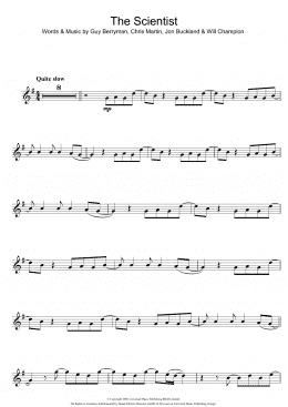 page one of The Scientist (Clarinet Solo)