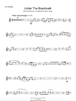 page one of Under The Boardwalk (Lead Sheet / Fake Book)