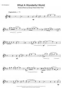 page one of What A Wonderful World (Alto Sax Solo)