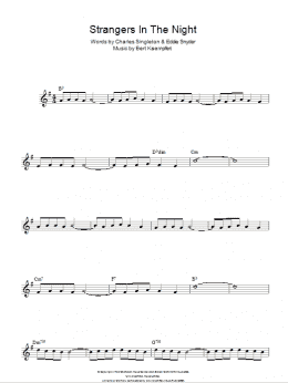 page one of Strangers In The Night (Lead Sheet / Fake Book)