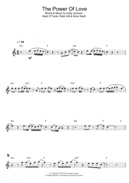 page one of The Power Of Love (Flute Solo)