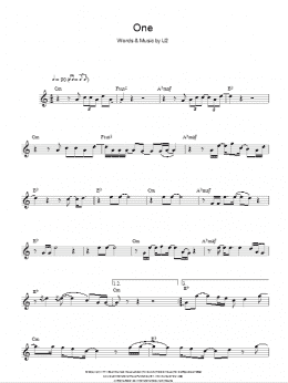 page one of One (Lead Sheet / Fake Book)